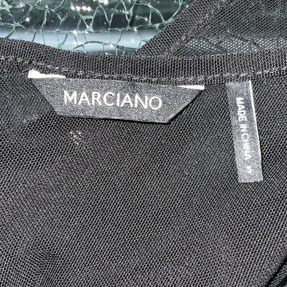 Marciano black bodycon dress with mesh inserts - Picture 5 of 6